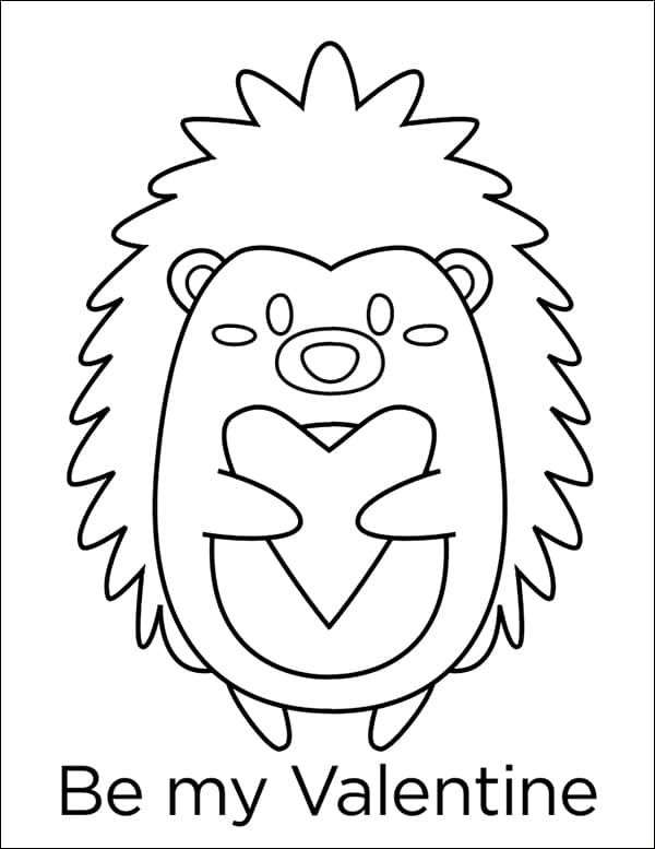 Easy How to Draw a Hedgehog Tutorial & Hedgehog Coloring Page