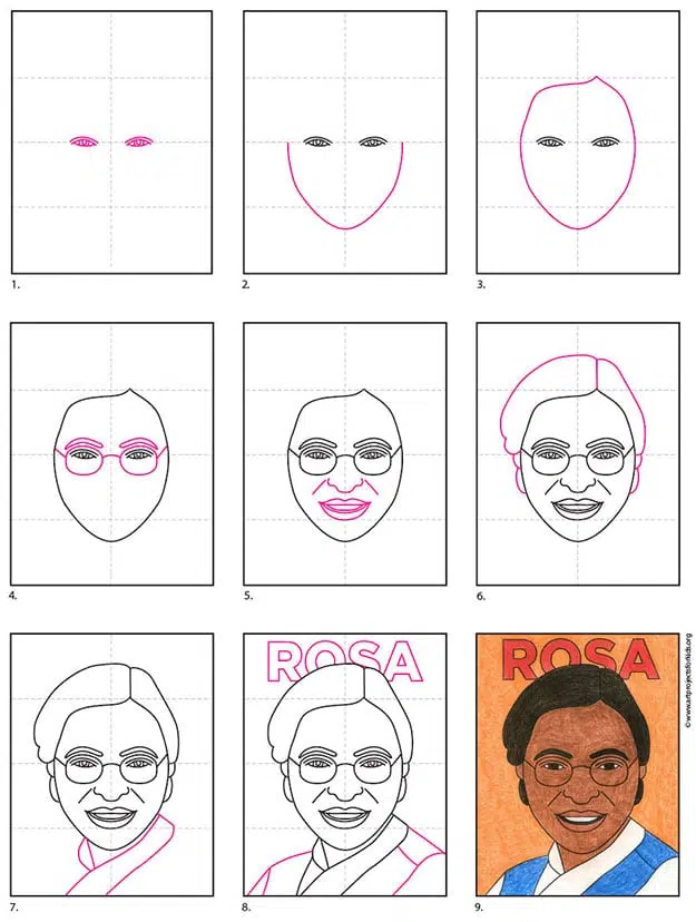 how to draw rosa parks bus