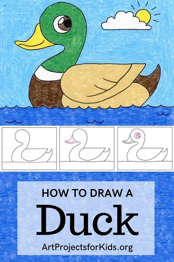 How to Draw a Duck Pinterest.jpg – Activity Craft Holidays, Kids, Tips