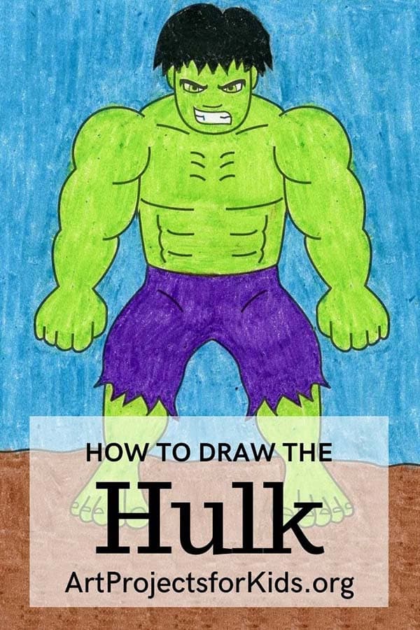 Easy How to Draw the Hulk Tutorial and Hulk Coloring Page