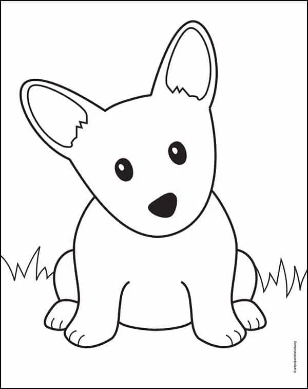 How To Draw An Anime Cartoon Puppy, Easy 5 Steps - Toons Mag