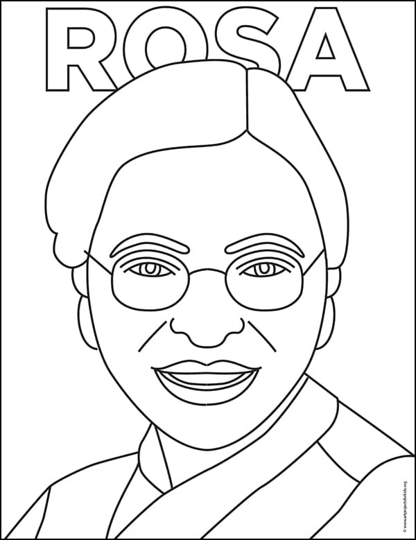 Rosa Parks Coloring page, available as a free download.