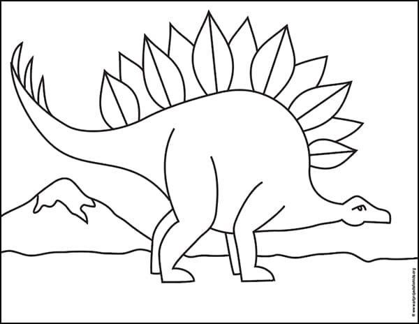 stegosaurus drawing