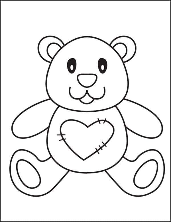 Valentine-Teddy-Bear-Coloring-Page