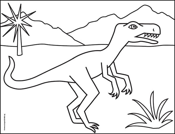 baby velociraptor coloring pages