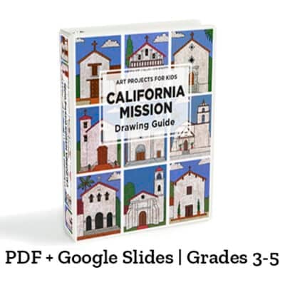 California Missions Drawings: 21 Open-and-Go Grid Drawing Lessons