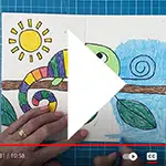 Easy How to Draw a Chameleon Tutorial Video and Coloring Page