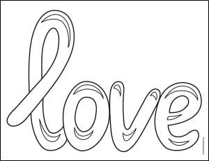 Easy How to Draw Love Letters Tutorial and a Love Letter Coloring Page