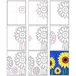 How to Draw a Sunflower for Kids: Easy Directed Drawing Lesson