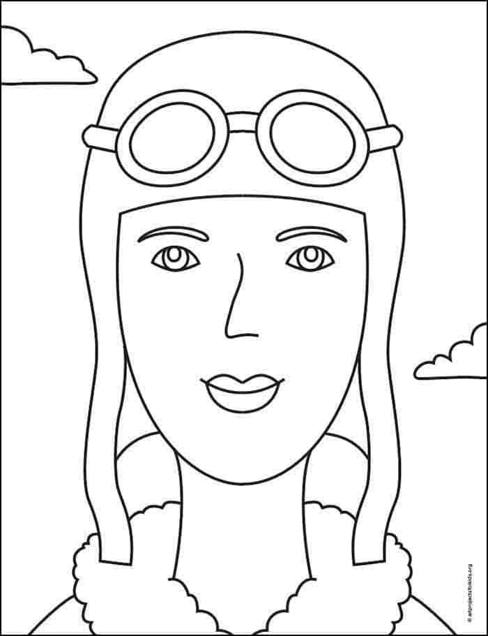 How you can Draw Amelia Earhart and Amelia Earhart Coloring Web page