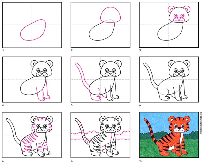 simple drawings for kids step by step