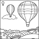 Hot Air Balloons Color 150 — Activity Craft Holidays, Kids, Tips