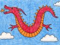 Easy How to Draw a Dragon Tutorial Video, Dragon Coloring Pages