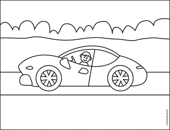 Sports Car Coloring page, available as a free download.