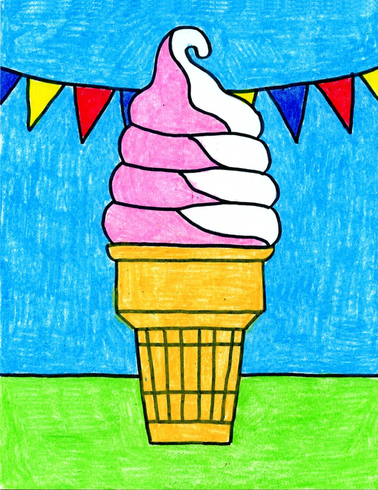 How to Draw Ice Cream in Simple and easy step by step guide. | Draw ice  cream, Easy drawings for kids, Coloring for kids