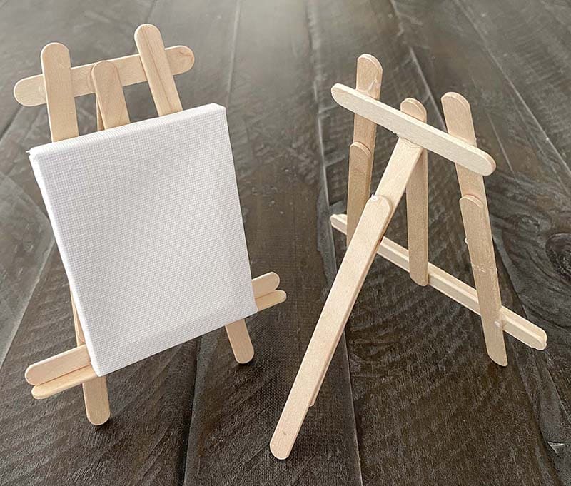 Make an easel from popsicle sticks — Activity Craft Holidays, Kids, Tips