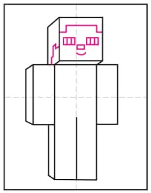 How to draw a chibi Zombie from Minecraft - Easy step by step