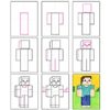 Easy How to Draw Minecraft Characters and Minecraft Coloring Page