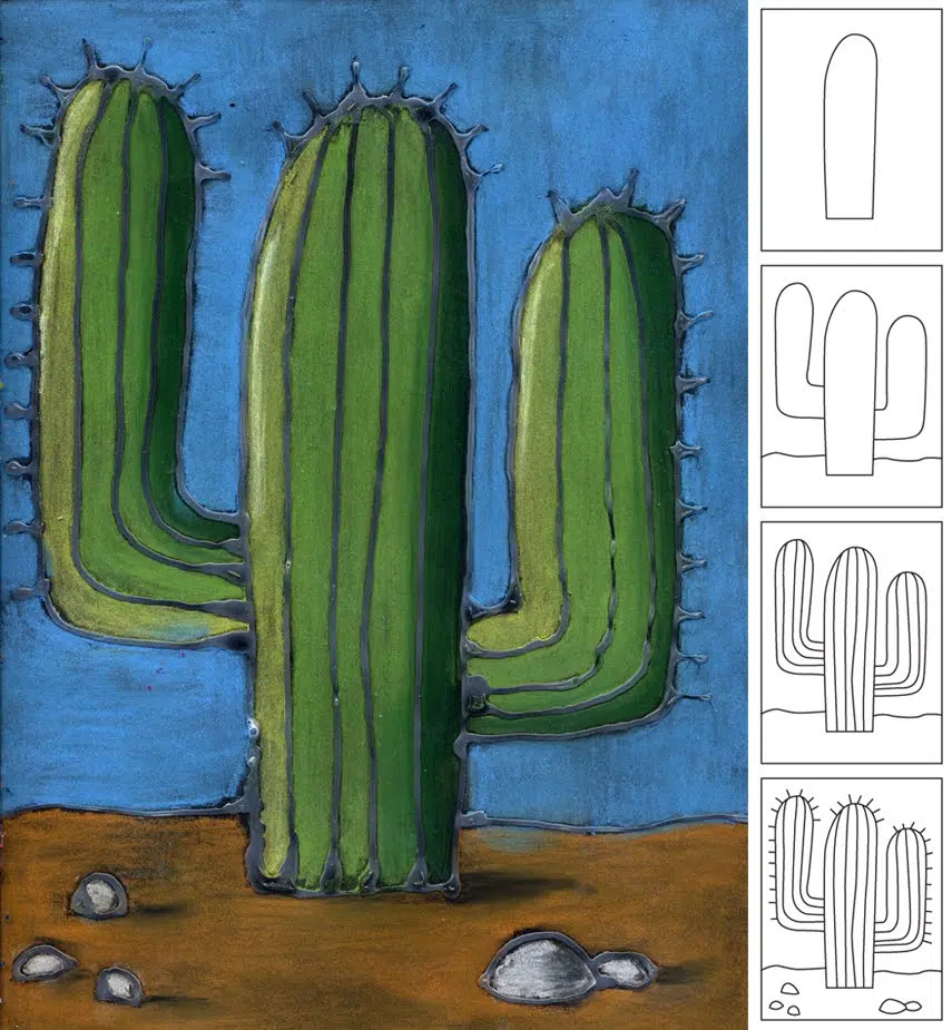 Learn How to Draw a Cactus in x Steps