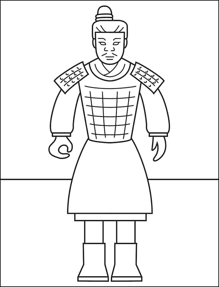 Terracotta Warrior Coloring page, available as a free download.
