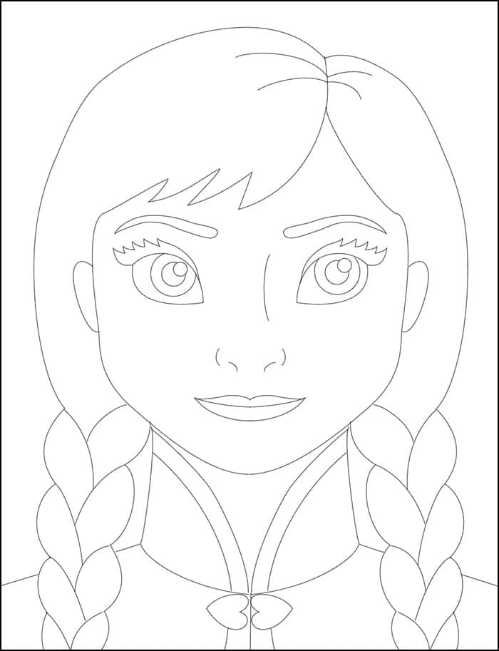 Anna from Frozen Tracing page, available as a free download.