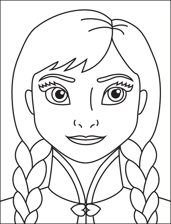 Easy How To Draw Anna From Frozen And Anna Coloring Page – Themeloader