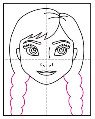 how to draw a princess face