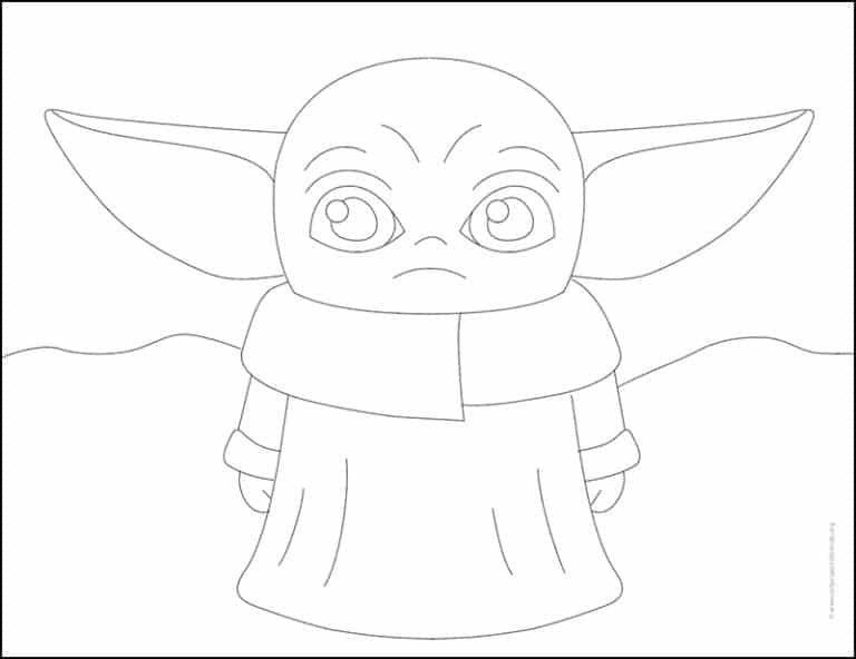 How to Draw Baby Yoda Easy Step by Step Cute - Owen Agescits