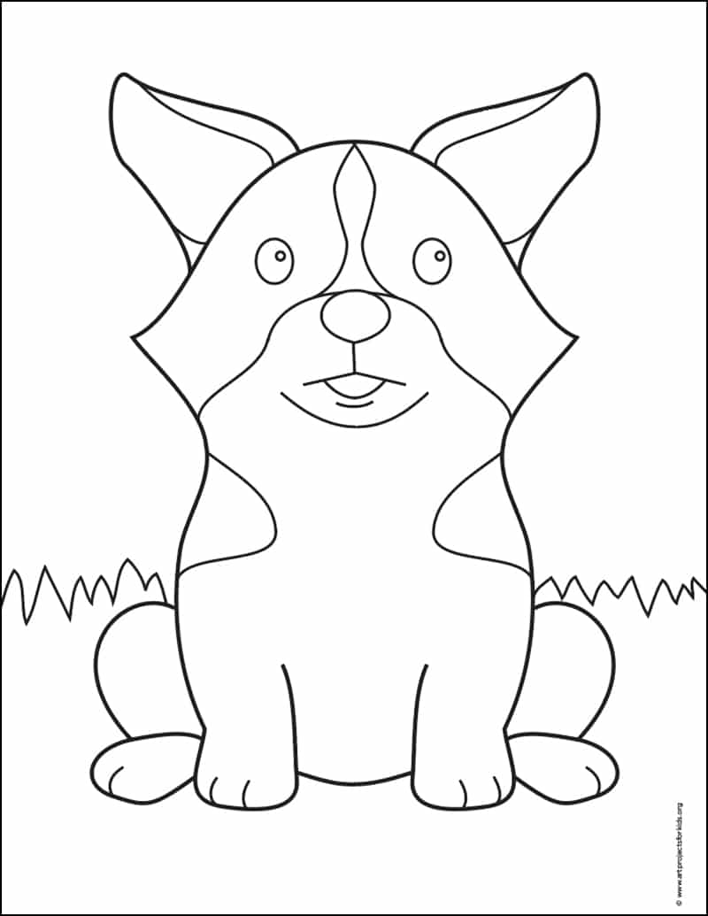 free corgi coloring pages