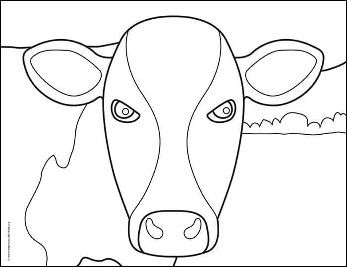 Cow Face Coloring Page: Free Printable Sheets for Kids