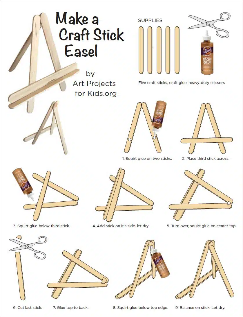 Mini Easel made from Recycled Clothes Pegs DIY Tutorial 