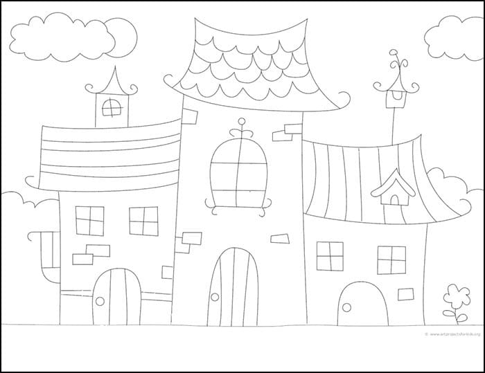 Fairy House Tracing page, available as a free download.