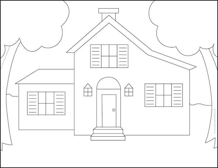 House Tracing Page — Activity Craft Holidays, Kids, Tips