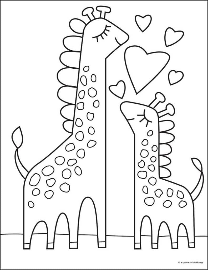 Mother's Day Drawing Coloring page, available as a free download.