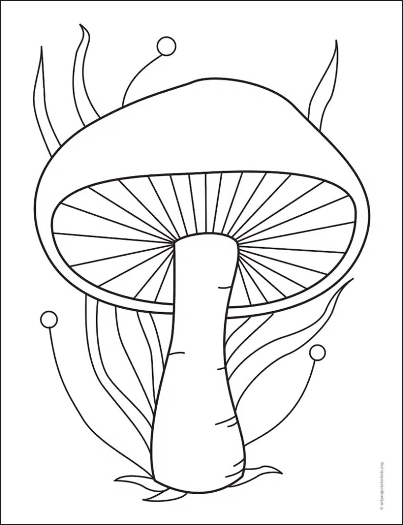 Mushroom Coloring page, available as a free download.