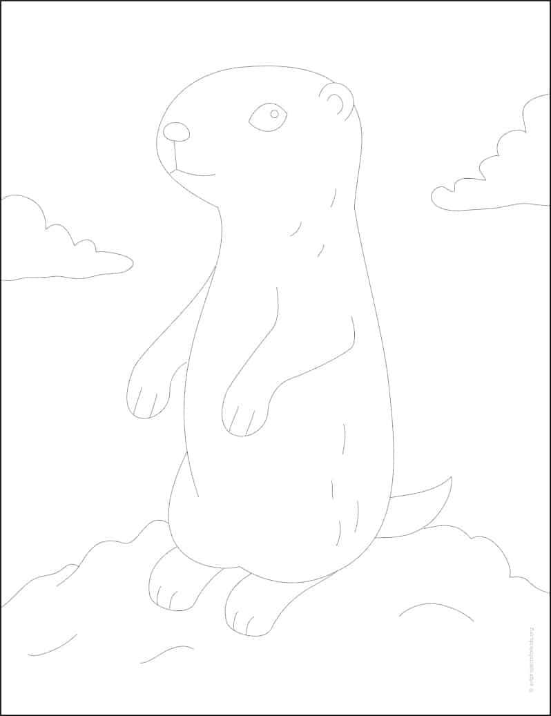 prairie dog drawing step by step