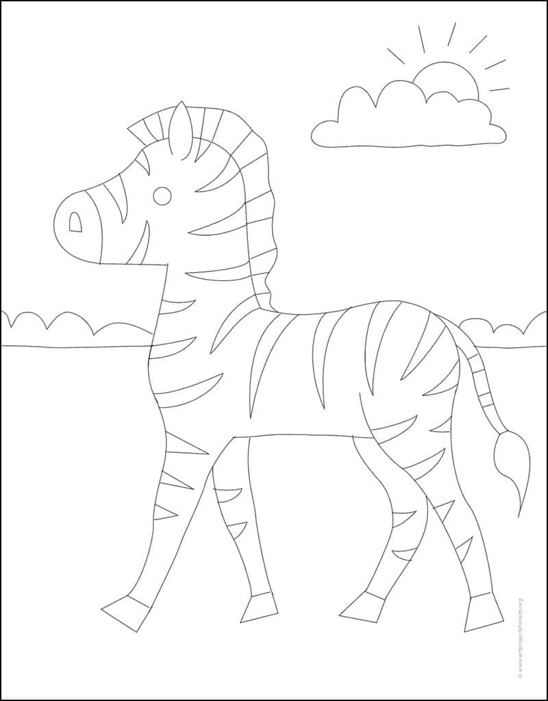 Zebra Tracing page, available as a free download.