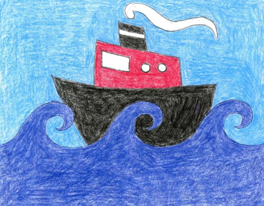 ship drawings for kids