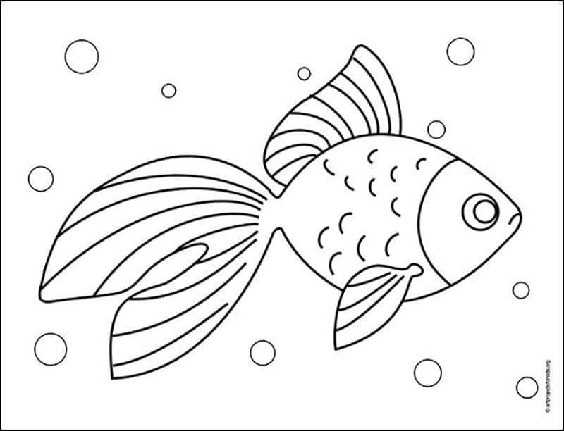 Goldfish Coloring page, available as a free download.