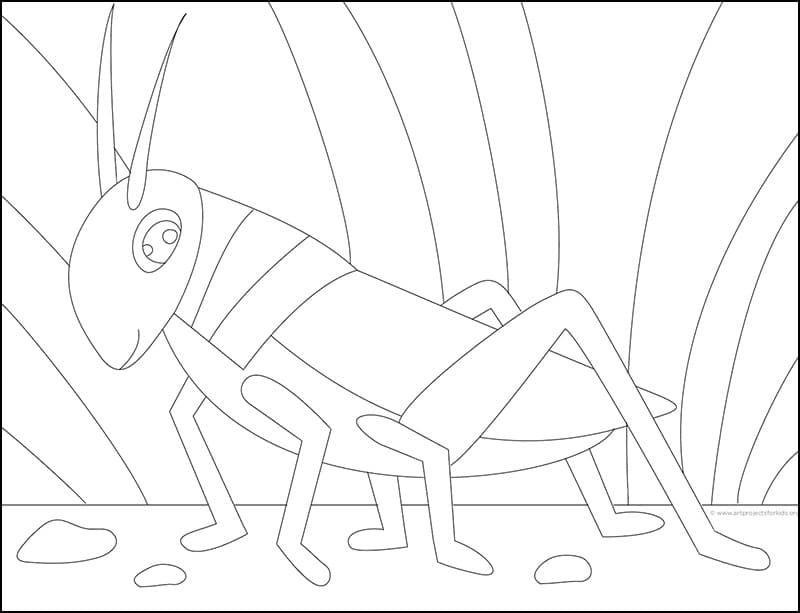 grasshopper coloring pages