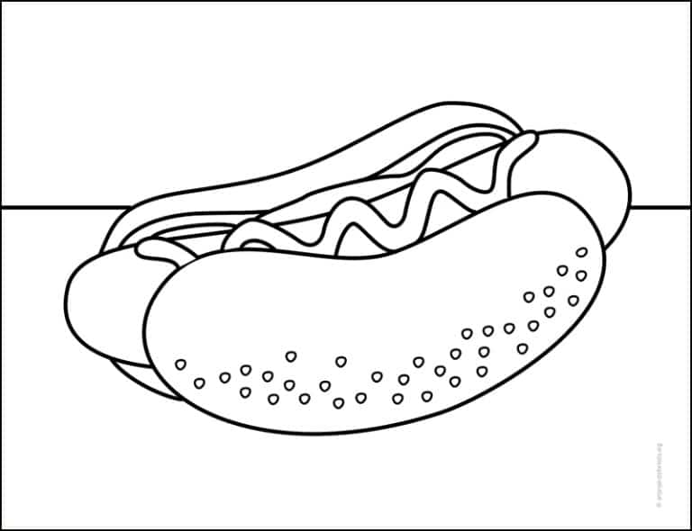 Hot Dog Coloring Page: Free Printable Sheets for Kids