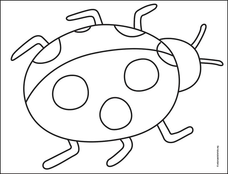 ladybug without spots coloring pages