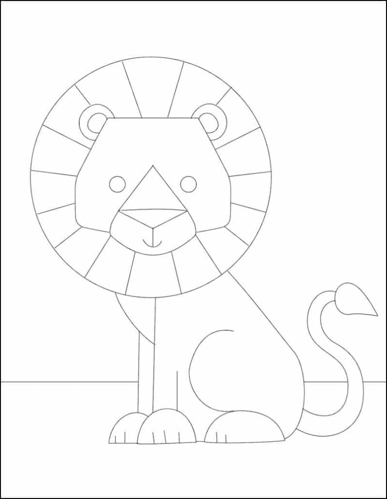 Lion Tracing page, available as a free download.
