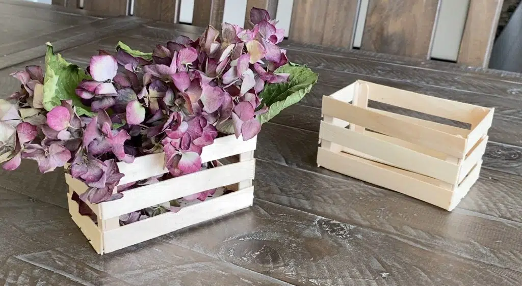 An Easy Popsicle Stick Craft tutorial make a crate. 