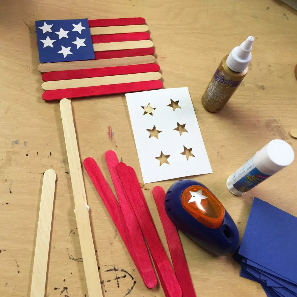 Popsicle stick Flag — Activity Craft Holidays, Kids, Tips