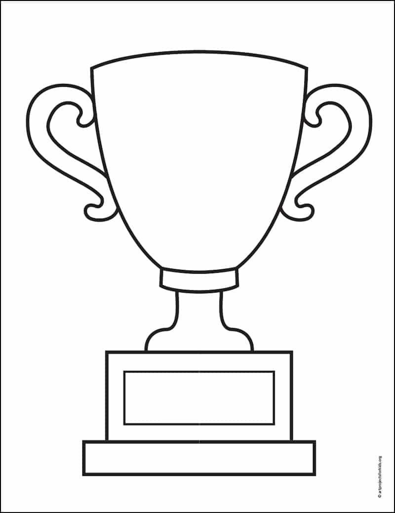 Trophy Coloring Page: Free Printable Sheets for Kids