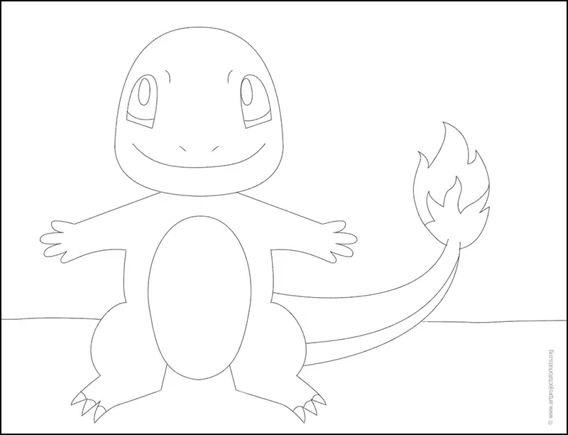 Charmander Tracing page, available as a free download.