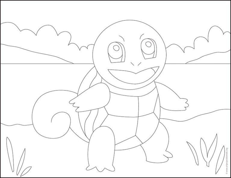 Squirtle Coloring Page: Free Printable Sheets for Kids