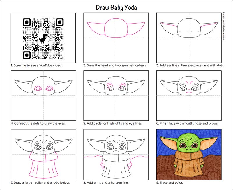 Straightforward How One Can Draw Child Yoda Tutorial Video And Coloring Straightforward How One Can Draw Child Yoda Tutorial Video And Coloring