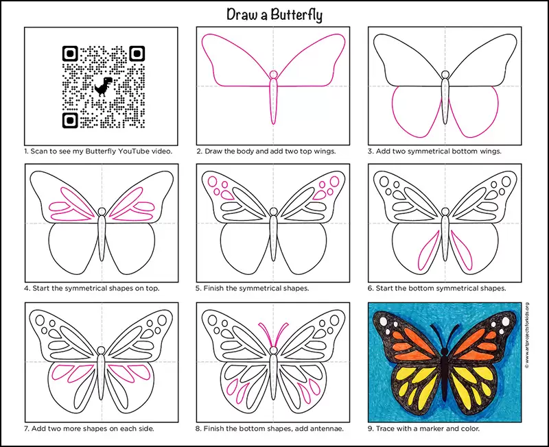 Draw a Butterfly QR code.jpg — Activity Craft Holidays, Kids, Tips